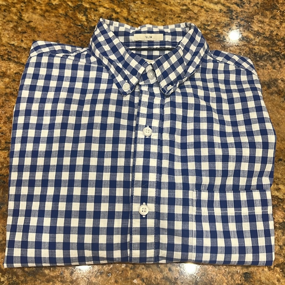 Gingham Long Sleeve Button Down